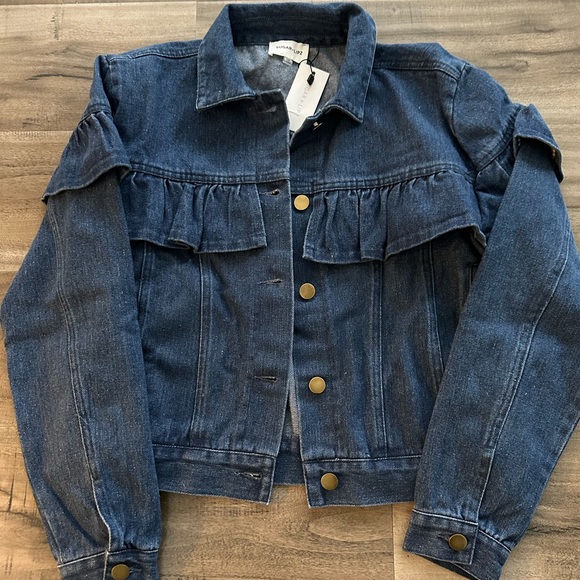 Denim Ruffle Jacket - Picture 2 of 2
